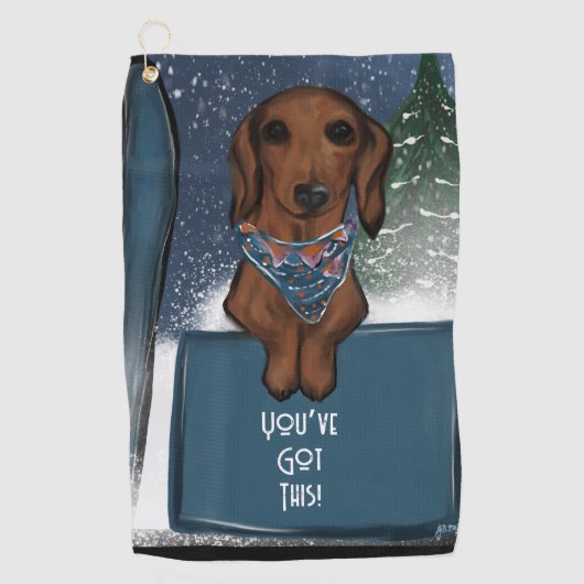 DACKEL  GOLFHANDDOEK (Voorkant)