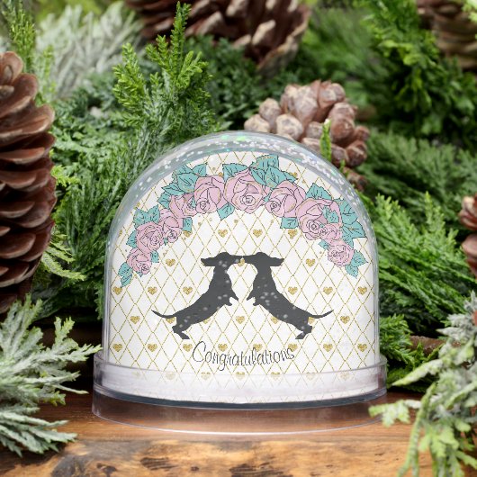 Dackel Hart Rozen Gefeliciteerd  Sneeuwbol (Winter)