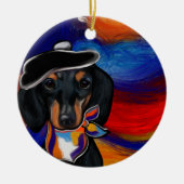 DACKEL      KERAMISCH ORNAMENT (Voorkant)