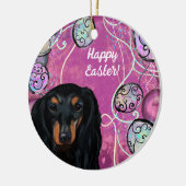 DACKEL KERAMISCH ORNAMENT (Links)