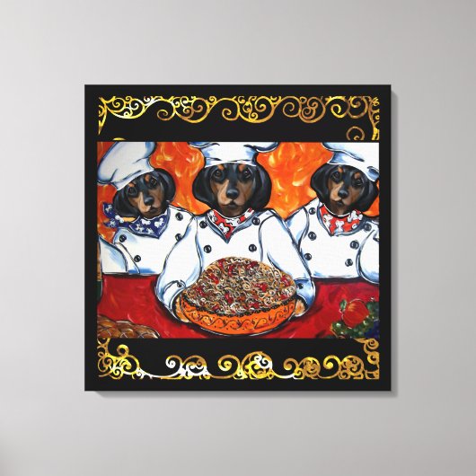 DACKEL KOK KUNST CANVAS AFDRUK (Voorkant)