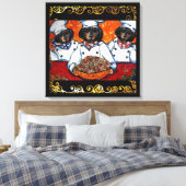 DACKEL KOK KUNST CANVAS AFDRUK (Insitu (Slaapkamer))