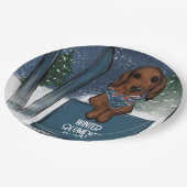 DACKEL  PAPIEREN BORDJE (Gekanteld)