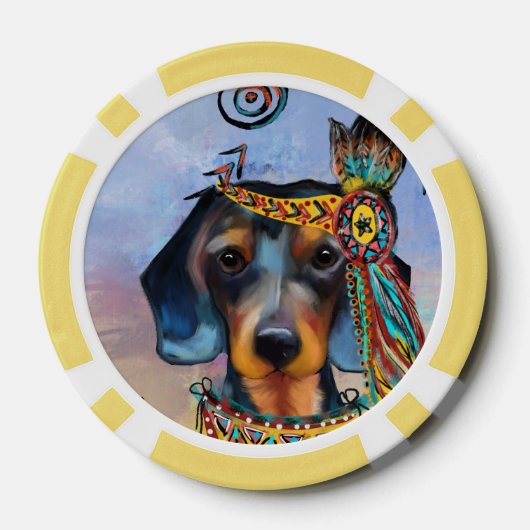 DACKEL POKER CHIPS (Achterkant)