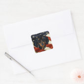 DACKEL VIERKANTE STICKER (Envelop)