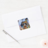 DACKEL VIERKANTE STICKER (Envelop)