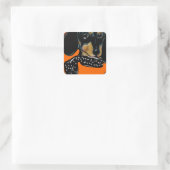 DACKEL VIERKANTE STICKER (Tas)