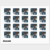DACKEL VIERKANTE STICKER (Vel)