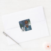 DACKEL VIERKANTE STICKER (Envelop)