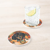 DACKEL ZANDSTEEN ONDERZETTER (Zijkant)