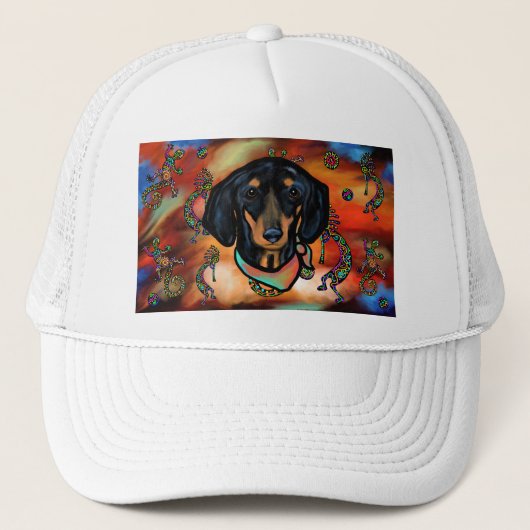 DACKEL ZUIDWESTERS KUNST TRUCKER PET (Voorkant)