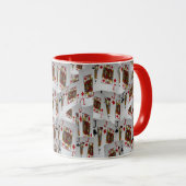 Dacks, pokerkaarten, Red Combo Coffee-Mok Mok (Voorkant rechts)