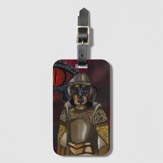 Dacshund Bagagelabel (Voorkant (verticaal))