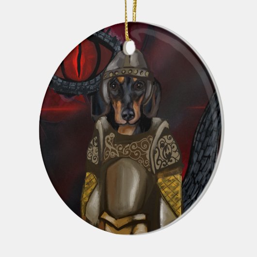 Dacshund Keramisch Ornament (Links)