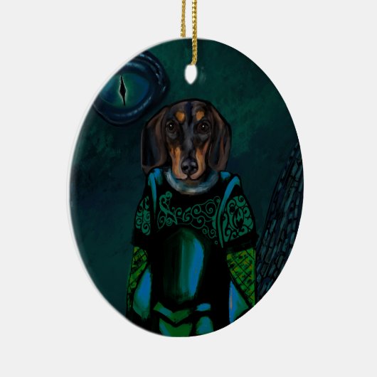 Dacshund Keramisch Ornament (Rechts)