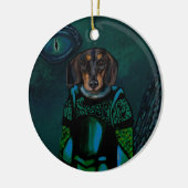 Dacshund Keramisch Ornament (Links)