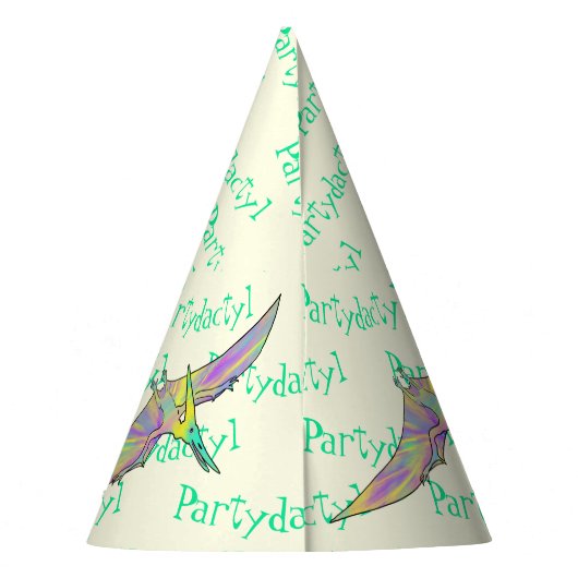 Dactylkleurstof Pterodactyldinosaurus Feesthoedjes (Achterkant)