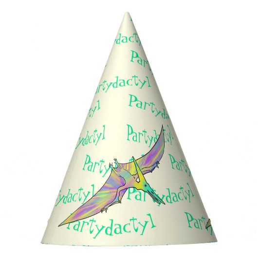 Dactylkleurstof Pterodactyldinosaurus Feesthoedjes (Voorkant)