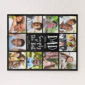 Dad 10 Photo Collage gewoon de beste gewoonte Legpuzzel (Horizontaal)