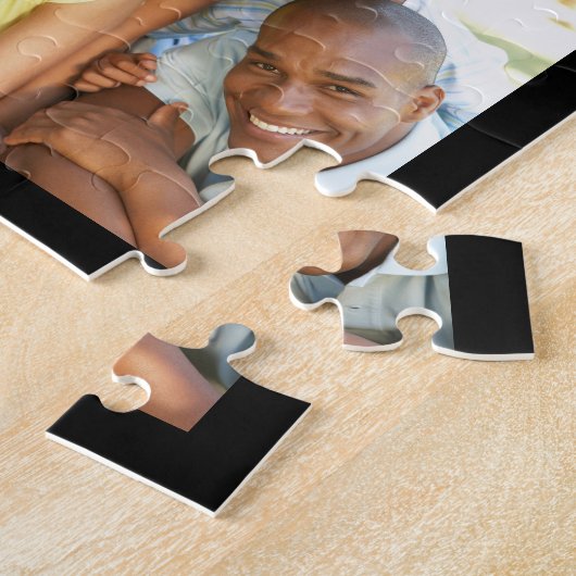 Dad 10 Photo Collage gewoon de beste gewoonte Legpuzzel (Zijkant)