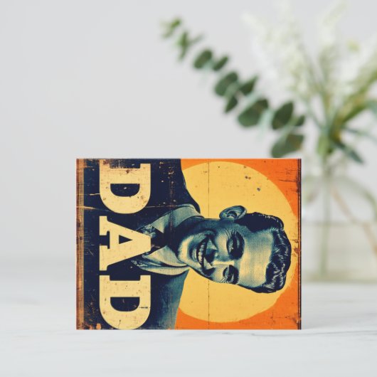 DAD (1) Graphics geïnspireerd op de jaren '60 Feestdagenkaart (Staand voorkant)