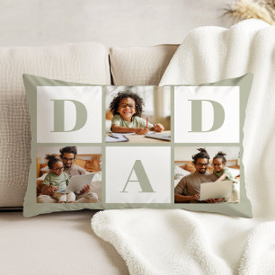 Dad 3 Foto Collage Salie Groen Accent Kussen