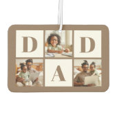 Dad 3 Photo Collage Brown Luchtverfrisser (Achterkant)