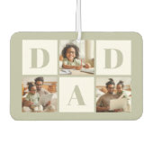 Dad 3 Photo Collage Sage Green Luchtverfrisser (Voorkant)