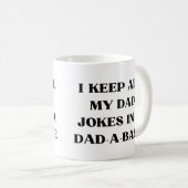 Dad-a-base Funny Dad Jokes Vaderdag Quote Mok (Voorkant rechts)