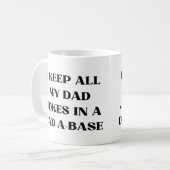 Dad-a-base Funny Dad Jokes Vaderdag Quote Mok (Voorkant links)