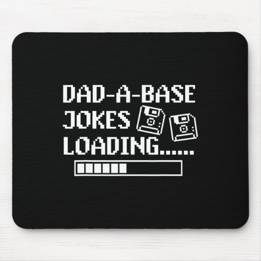 Dad-a-base Jokes Loading Retro Funny Cringe Vader Muismat (Voorkant)