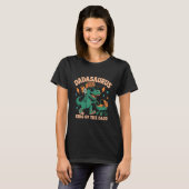 Dad-a-saurus Rex King, Funny Dinosaur T-shirt (Voorkant volledig)