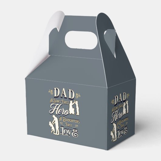 Dad A Son's First A Daughters First Love Bedankdoosjes (Voorkant Zijde)