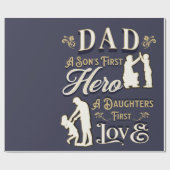 Dad A Son's First A Daughters First Love Cadeaupapier (Vlak)