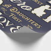 Dad A Son's First A Daughters First Love Cadeaupapier (Hoek)