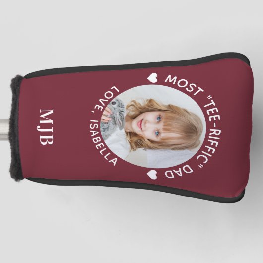DAD aangepaste foto gepersonaliseerde monogram put Golfheadcover (Voorkant)