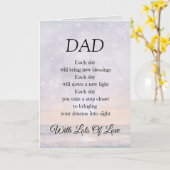 Dad Aanmoediging Gedicht ontwerp Groet Kaart (Gele Bloem)