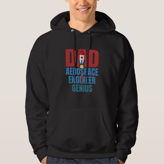 Dad Aerospace Engineer Genius Fun Engineering Grap Hoodie (Voorkant)