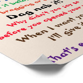 DAD ALWAYS SAID  POSTER (Hoek)