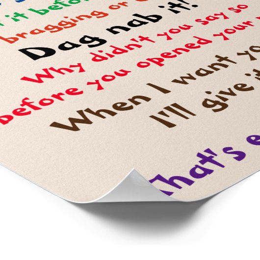 DAD ALWAYS SAID  POSTER (Hoek)