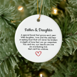 Dad and Daughter, Birthday Gift for Dad, Gift Keramisch Ornament