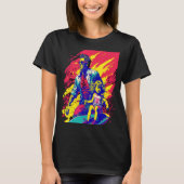 Dad And Daughter Surfing Retro Pop Surfer Dad 2 T-shirt (Voorkant)