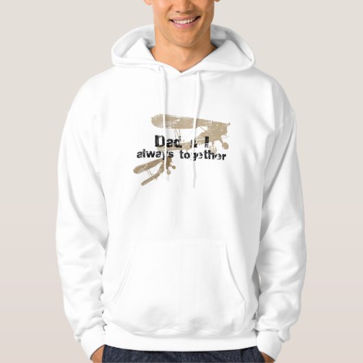 Dad and I always together. Biplane planes Hoodie (Voorkant)
