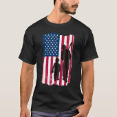 Dad And Son Batter & Pitcher Baseball Player Ameri T-shirt (Voorkant)