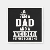 Dad And Welder Welding Metal Iron Profession Gift Servet (Voorkant)
