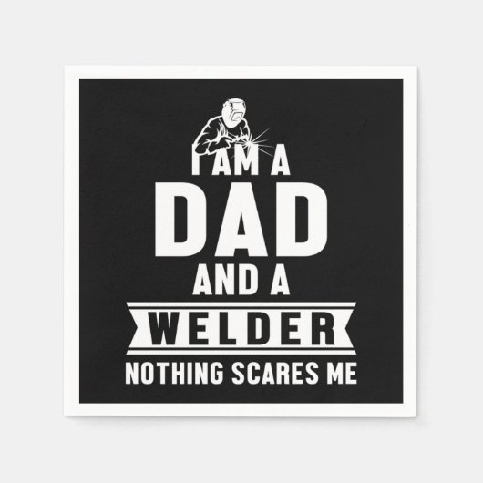 Dad And Welder Welding Metal Iron Profession Gift Servet (Voorkant)