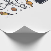 Dad Astronaut Space Vector Shirt Ontwerp_1 Cadeaupapier (Hoek)