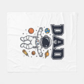Dad Astronaut Space Vector Shirt Ontwerp_1 Fleece Deken (Voorkant (Horizontaal))