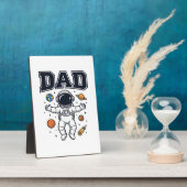 Dad Astronaut Space Vector Shirt Ontwerp_1 Fotoplaat (Zijkant)