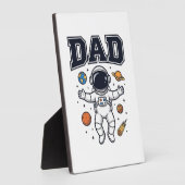 Dad Astronaut Space Vector Shirt Ontwerp_1 Fotoplaat (Zijkant)